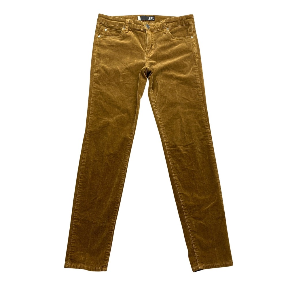 KUT from the Kloth Diana Skinny Corduroy‎ Pants Tobacco Brown Size 8 Boho Preppy